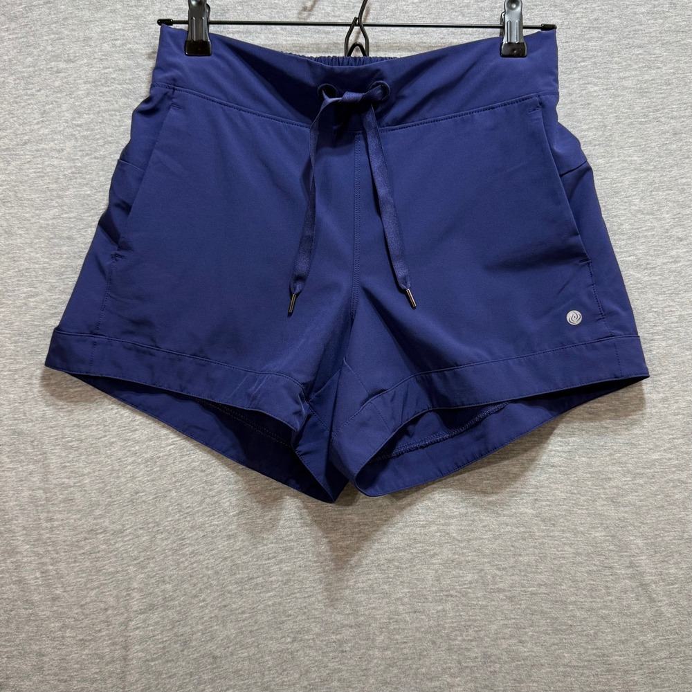 Apana Athletic Shorts Women Medium Navy Blue Activewear Pockets